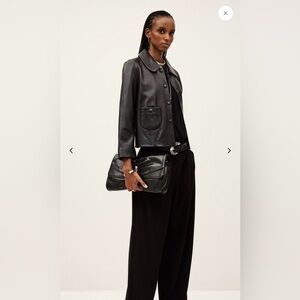 ba&sh Black Leather Milos Jacket - brand new, never worn